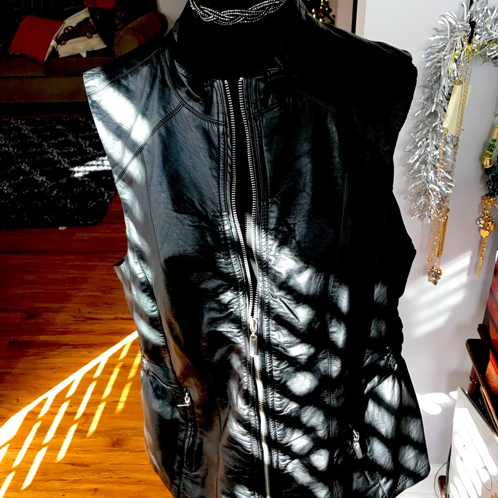 Pleather vest by Avenue